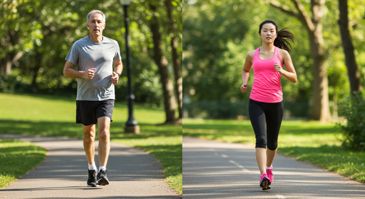 Comparaison entre marche rapide et course à pied
